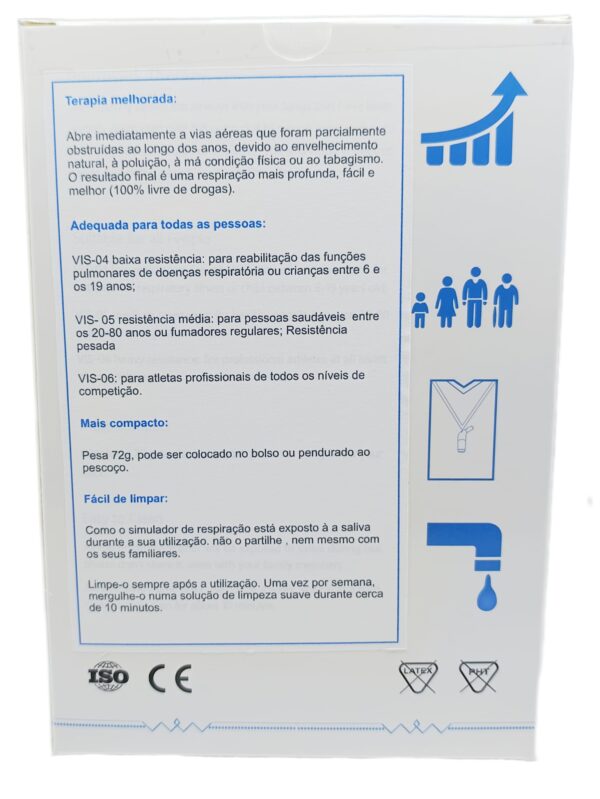 Treinador de Respiração Portátil-Acompanha Acessórios