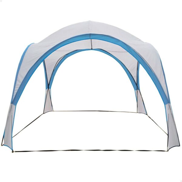 Toldo de Praia Aktive 320x260x320 cm – Proteção Solar, Leve e Fácil de Montar Toldo de praia Aktive azul montado, com bolsa de transporte e proteção solar