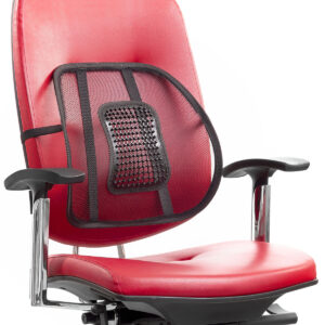 Cadeira ergonômica com suporte lombar vermelho para postura correta
