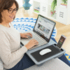 Mesa de Apoio Portátil com Almofada XL Confortável para Trabalho e Estudo