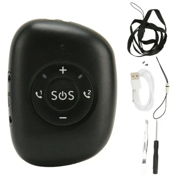 Localizador GPS 4G com botão SOS e auricular para idosos