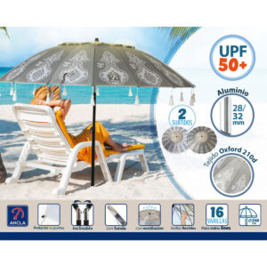 Chapéu de Praia Oriental SPF50+ Ø240cm – Proteção solar reforçada e elegante para idosos e uso ao ar livre