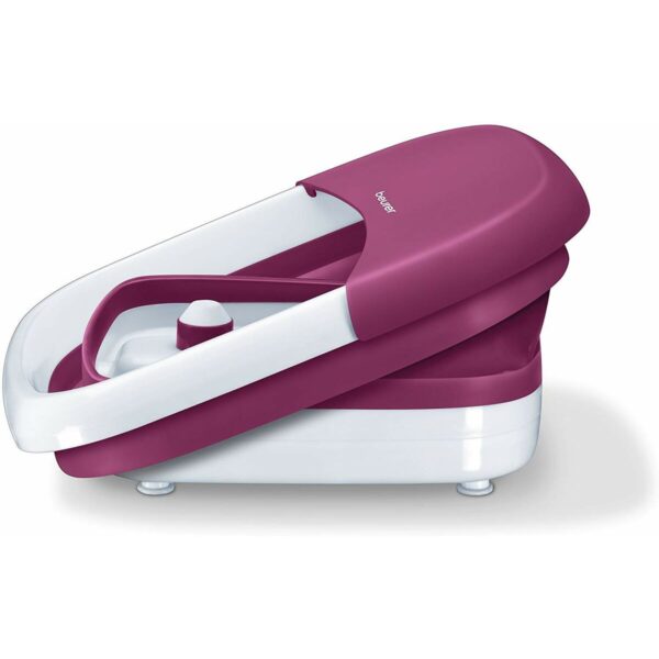 Hidromassageador de Pés Beurer FB30 – Portátil e Dobrável Hidromassageador Beurer FB30 dobrável em destaque, design compacto para alívio de dores nos pés