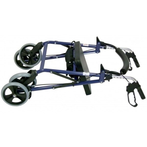 Andarilho Azul Dobrável com Rodas para Idosos Andarilho azul dobrável com rodas para idosos – leve, seguro e fácil de transportar
