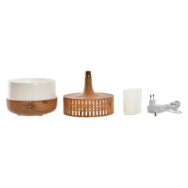 Difusor Ultrassónico com Tampa de Bambu e Acessórios – Aromaterapia Difusor de aromas ultrassónico com acessórios e tampa em bambu