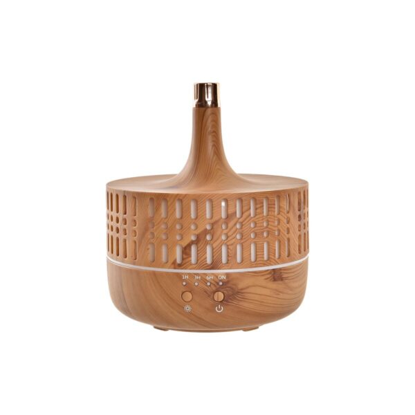 Difusor Ultrassônico 550ml DKD Home Decor Madeira Difusor de óleos essenciais ultrassônico 550ml DKD Home Decor em acabamento madeira