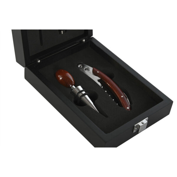 Conjunto de Acessórios para Vinho Home ESPRIT – Caixa MDF com Saca-Rolhas Conjunto de acessórios para vinho Home ESPRIT em caixa MDF com saca-rolhas