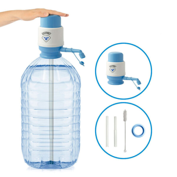 Dispenser de Água Gourmet Kitchen 5L – Azul e Branco Dispenser de água Gourmet Kitchen 5L azul e branco para garrafões, ideal para idosos com mobilidade reduzida