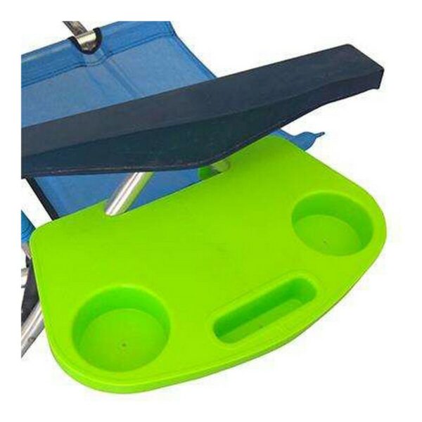 Mesa de Apoio BigBuy Outdoor Verde e Azul Pistáchio Mesa de Apoio BigBuy Outdoor portátil verde e azul pistáchio para praia, varanda e jardim
