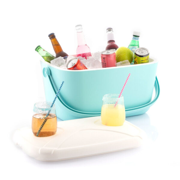 Balde térmico portátil para bebidas geladas Balde térmico portátil para bebidas geladas, ideal para festas e convívios de idosos