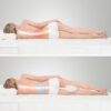 Comparativo de postura ao dormir com almofada ortopédica ergonómica