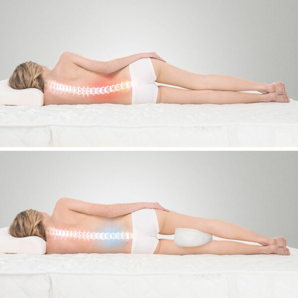 Antes e depois do uso de almofada ortopédica V0103844_5 Comparativo de postura ao dormir com almofada ortopédica ergonómica