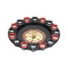 Jogo de Bebida Casino Roleta com 16 copos numerados e roleta de vidro elegante
