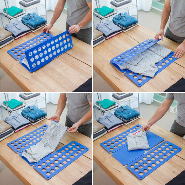 Organizador de Gavetas Modular InnovaGoods – Conjunto de Bandejas Conjunto de organizadores de gavetas modulares InnovaGoods – bandejas azuis para arrumação prática de roupas, meias e acessórios