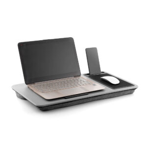 Mesa para portátil com almofada XL InnovaGoods em preto com suporte para computador e rato