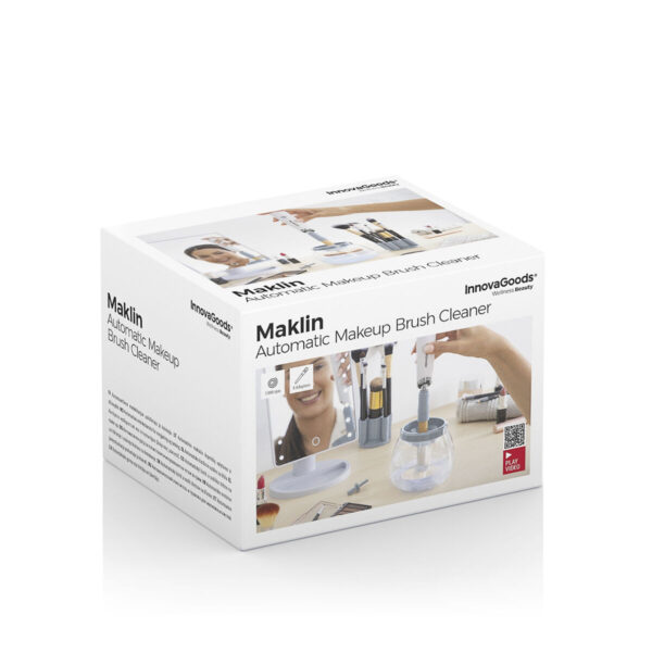 Caixa do Limpador e Secador Automático de Pincéis InnovaGoods Embalagem do Limpador Automático de Pincéis de Maquilhagem InnovaGoods