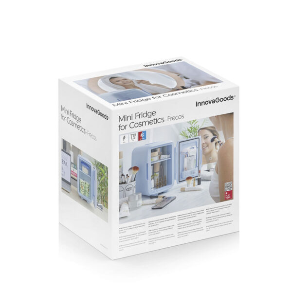 Mini Frigorífico Portátil 4L InnovaGoods – Embalagem com Função Quente e Frio Embalagem do Mini Frigorífico Portátil InnovaGoods 4L com função quente e frio para cremes, loções, colírios e cosméticos