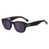 Óculos escuros masculinos Hugo Boss BOSS 1717_S, armação preta com lentes escuras UV400, vista em ângulo