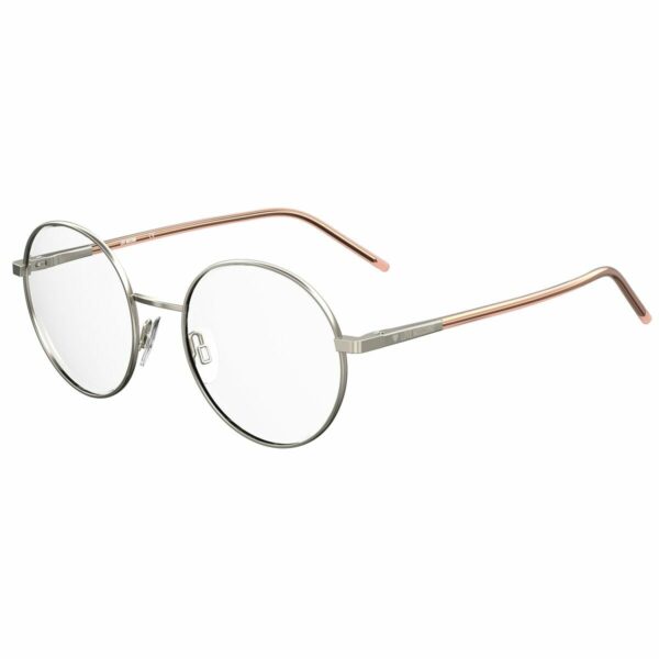 Armação Love Moschino MOL567-3YG feminina, aro redondo em metal dourado, Ø51 mm Armação Feminina Love Moschino MOL567-3YG Ø51 mm Metal Dourado