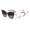 Missoni MIS-0054-CS-DDB – armação dourada cat-eye com clip-on solar cinzento Ø53 mm