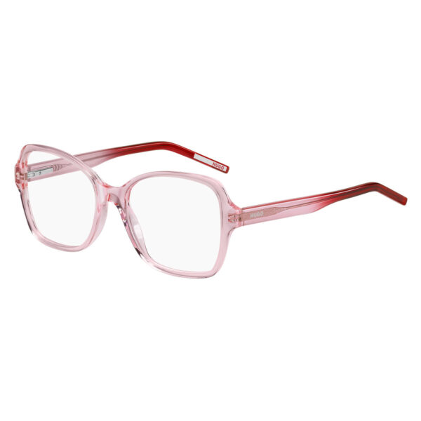 Armação de óculos feminina Hugo Boss HG-1267-C48F317 em acetato rosa translúcido, Ø53 mm Armação Feminina Hugo Boss HG-1267-C48F317 Ø53 mm Rosa Translúcido