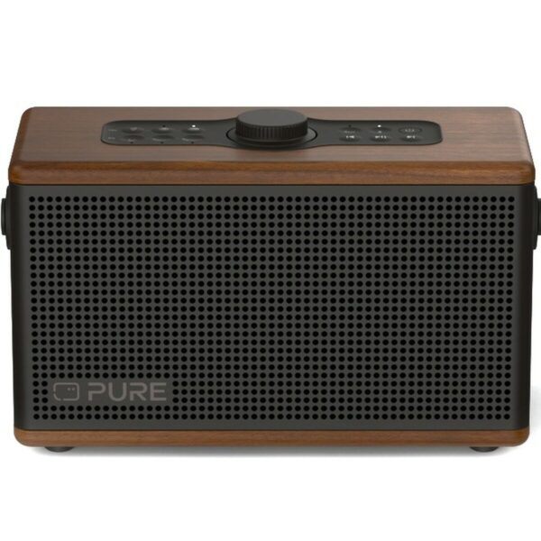 Altifalante Bluetooth Portátil Pure 254374 Altifalante Bluetooth portátil Pure 254374 com acabamento tipo madeira