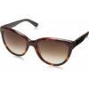 Óculos de sol castanho com lentes degradê, formato cat-eye, proteção UV400