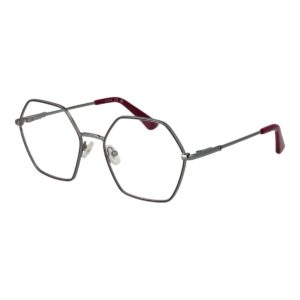 Armação de óculos feminino Guess GU2934 54071, formato geométrico, metal + acetato, leve e confortável