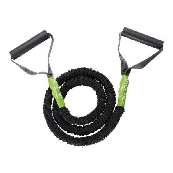 Bandas Elásticas de Resistência Atipick Medium Preto Banda elástica de resistência média Atipick preta 160 cm para treino e fisioterapia