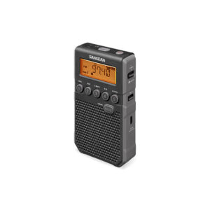 Rádio Portátil Digital Sangean DT-800 – AM/FM Rádio portátil digital Sangean DT-800 preto com ecrã e entrada 3,5 mm