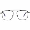 Armação masculina Yohji Yamamoto YY3017 53002 retangular, leve e minimalista, pronta para lentes graduadas
