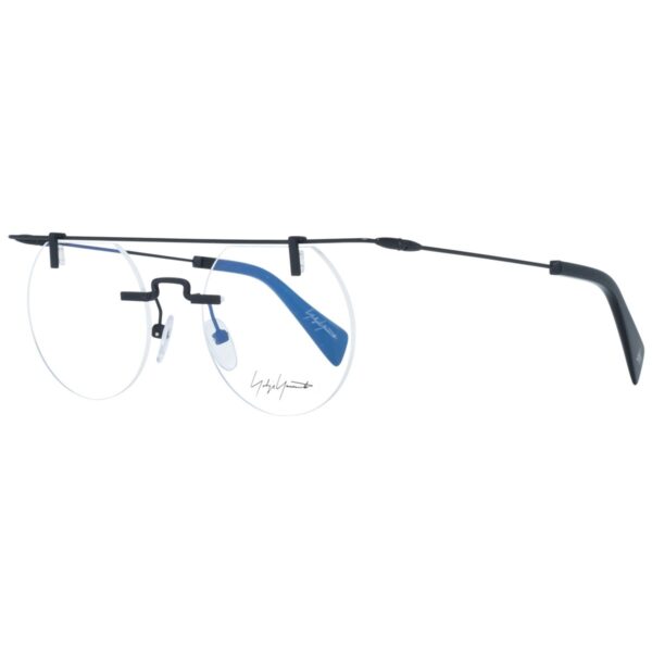 Armação Yohji Yamamoto YY3015 49002 – Rimless Masculina, Detalhe Azul Armação masculina Yohji Yamamoto YY3015 49002 rimless com detalhe azul, leve e minimalista