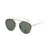 Belstaff JAGGED Clip-On Dourado – armação feminina com clip solar verde Ø53 mm