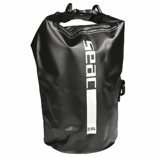 Bolsa Impermeável Seac 2,5L Bolsa Impermeável Seac preta 2,5L para esportes aquáticos