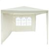 Gazebo Aktive creme 270×255×270 cm com estrutura em aço e lona em poliéster, montagem fácil