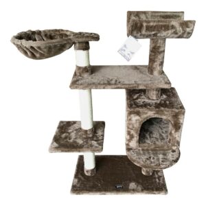 Arranhador para Gatos Gloria Jarama (Árvore) Castanho — 35×100×60 cm Arranhador para gatos Gloria Jarama castanho 35×100×60 cm, tipo árvore, com sisal e 3 níveis