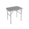 Mesa dobrável em alumínio Marbueno D25 com asas e 2 alturas (25–60 cm) para camping e praia