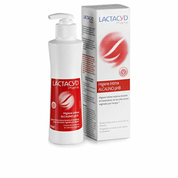 S05101362_0Lactacyd Alcalino pH 8 – Gel Íntimo 250 ml Gel de higiene íntima Lactacyd pH 8 250 ml – uso externo, alívio de comichão e ardor
