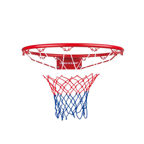 Aro de basquetebol Dunlop Ø 45 cm resistente Aro de basquetebol Dunlop metálico azul branco vermelho Ø 45 cm