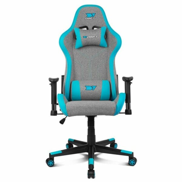 Cadeira Gaming DRIFT DR90 PRO Azul | Encosto alto e 5 rodas Cadeira de gaming DRIFT DR90 PRO azul, encosto alto, almofadas, apoios de braços e base com 5 rodas em nylon