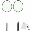 Set de Badminton Aktive com 2 raquetes e penas, ideal para lazer e exercício físico