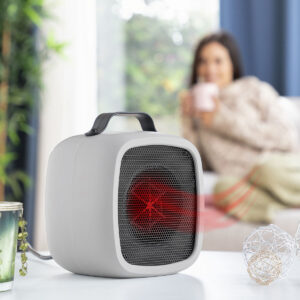Mini aquecedor elétrico portátil Bliwarm InnovaGoods 500 W com pega, aquecimento rápido e fluxo amplo