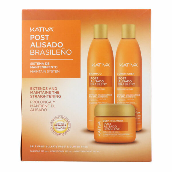 Kit Kativa Keratin Express 3 Peças Kit Kativa Keratin Express 3 Peças – champô, condicionador e máscara com queratina e óleo de argão