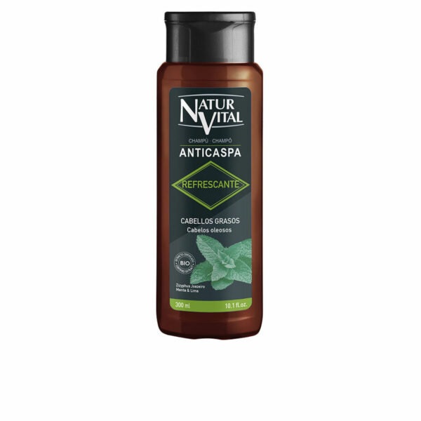 Naturvital Champô Anticaspa Refrescante 300 ml Champô Anticaspa Naturvital Refrescante 300 ml para cabelo oleoso