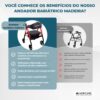 Andador Bariátrico Dobrável com Freios e Rodas 360º | Suporta até 204 kg - QA00206/07