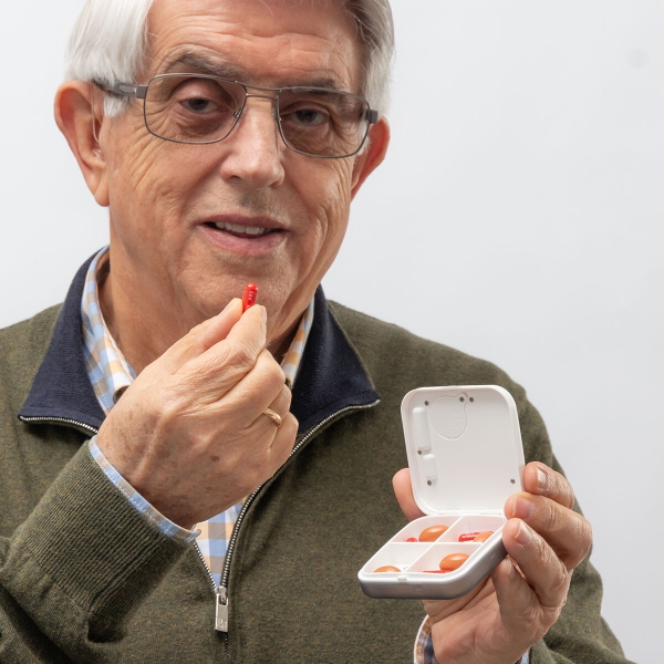 Caixa de Comprimidos com Alarme e Vibração Fácil