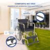 Cadeira de rodas dobrável, Aço, Rodas grandes -  Denver Creme Mobiclinic MA-00461/07