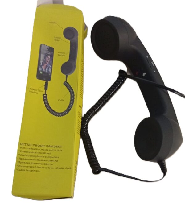 telefone Auscultador de Telefone Retro para Telemóvel com Adaptador